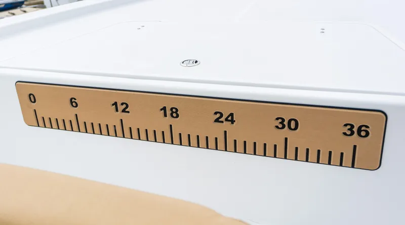Slide: The Image of Ruler on the deck of a 2023 Savannah 220 IS boat. - 12