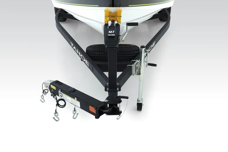 Slide: The Image of 2023 Tahoe 210 Si Limited boat trailer hitch and frame, front view. - 11