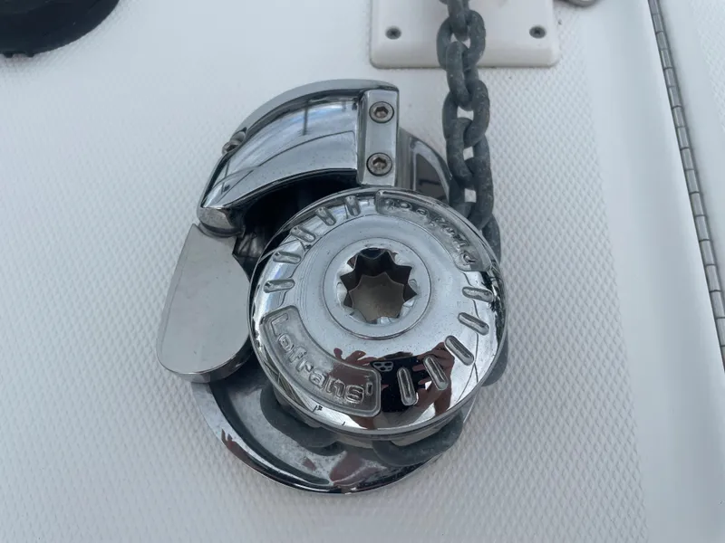 Slide: The Image of Close-up of a 2006 Sea Ray 270 Amberjack boat anchor windlass. - 38