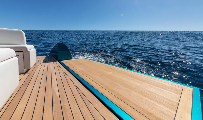 Slide: The Image of Solaris Power 48 OPEN 2025 yacht deck with ocean view. - 9