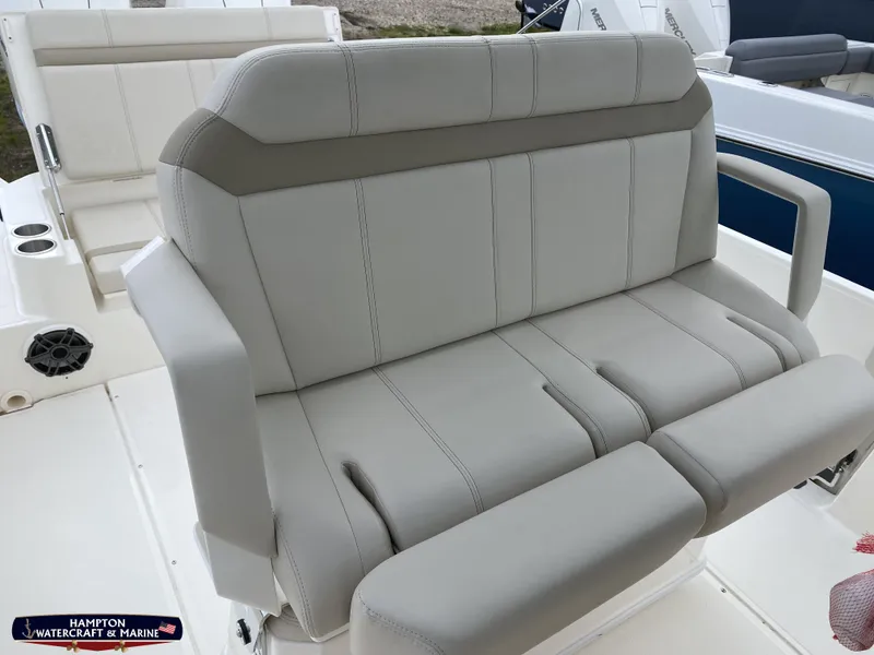 Slide: The Image of 2023 Boston Whaler 280 Dauntless boat seating, featuring comfortable, modern design and premium upholstery. - 13