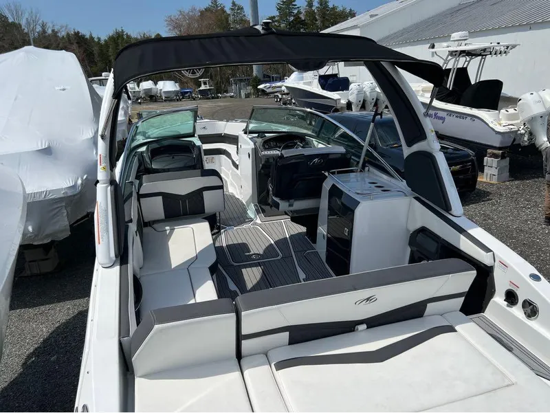 Slide: The Image of 2020 Monterey 275 Super Sport boat with sleek interior and modern design. - 2