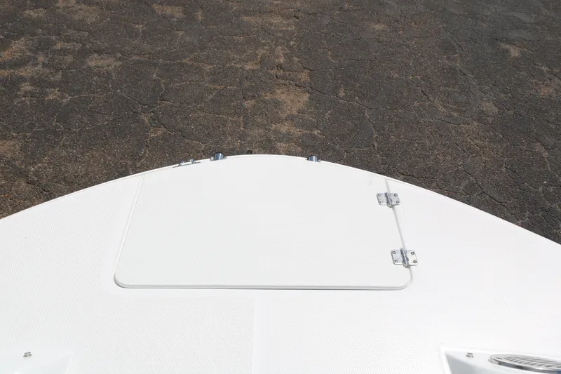 Slide: The Image of 2023 Hurricane SUN DECK 205 OB boat deck with storage hatch. - 20