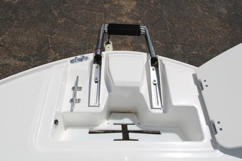 Slide: The Image of 2023 Hurricane SUN DECK 205 OB boat swim platform with ladder. - 22