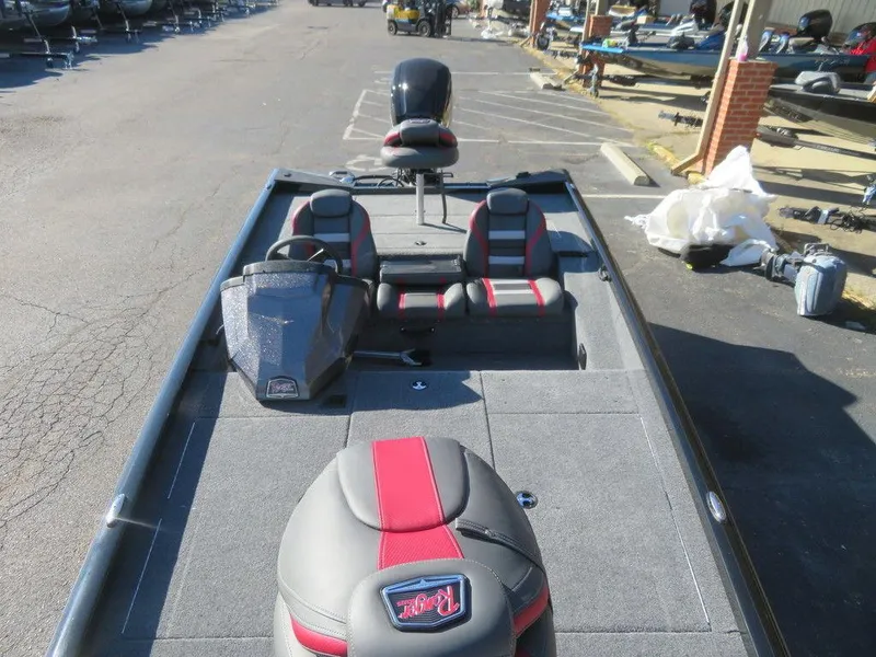 Slide: The Image of 2023 Ranger RT188 fishing boat with dual seats and steering console. - 5