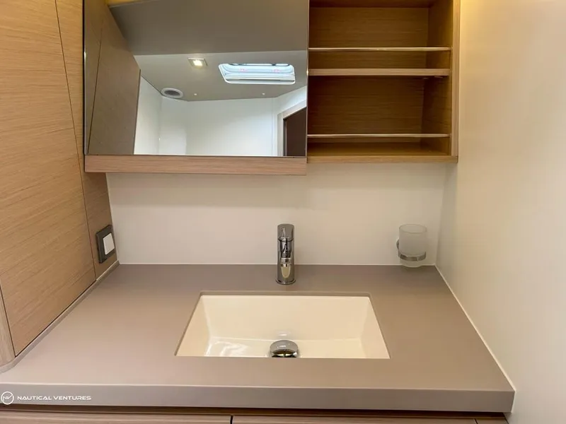 Slide: The Image of Modern bathroom vanity in 2024 Beneteau Oceanis 51.1 yacht. - 31
