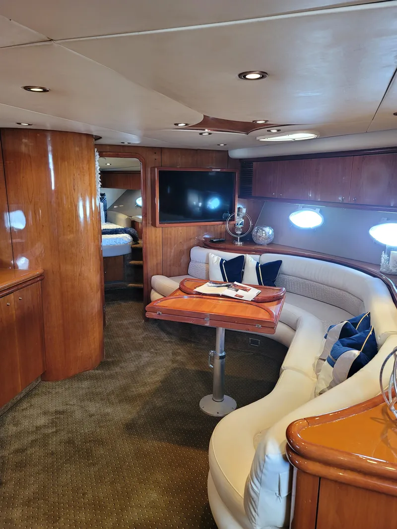 Slide: The Image of Interior of a 2000 Sunseeker Predator 58 yacht. - 1