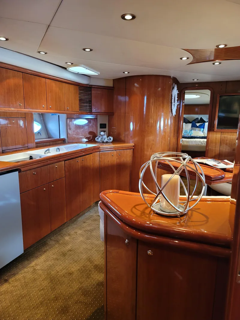 Slide: The Image of Luxurious interior of a 2000 Sunseeker Predator 58 yacht. - 12