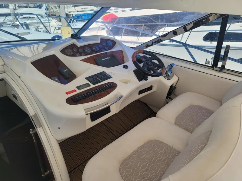 Slide: The Image of Interior view of Sunseeker Predator 58 cockpit, year 2000. - 20