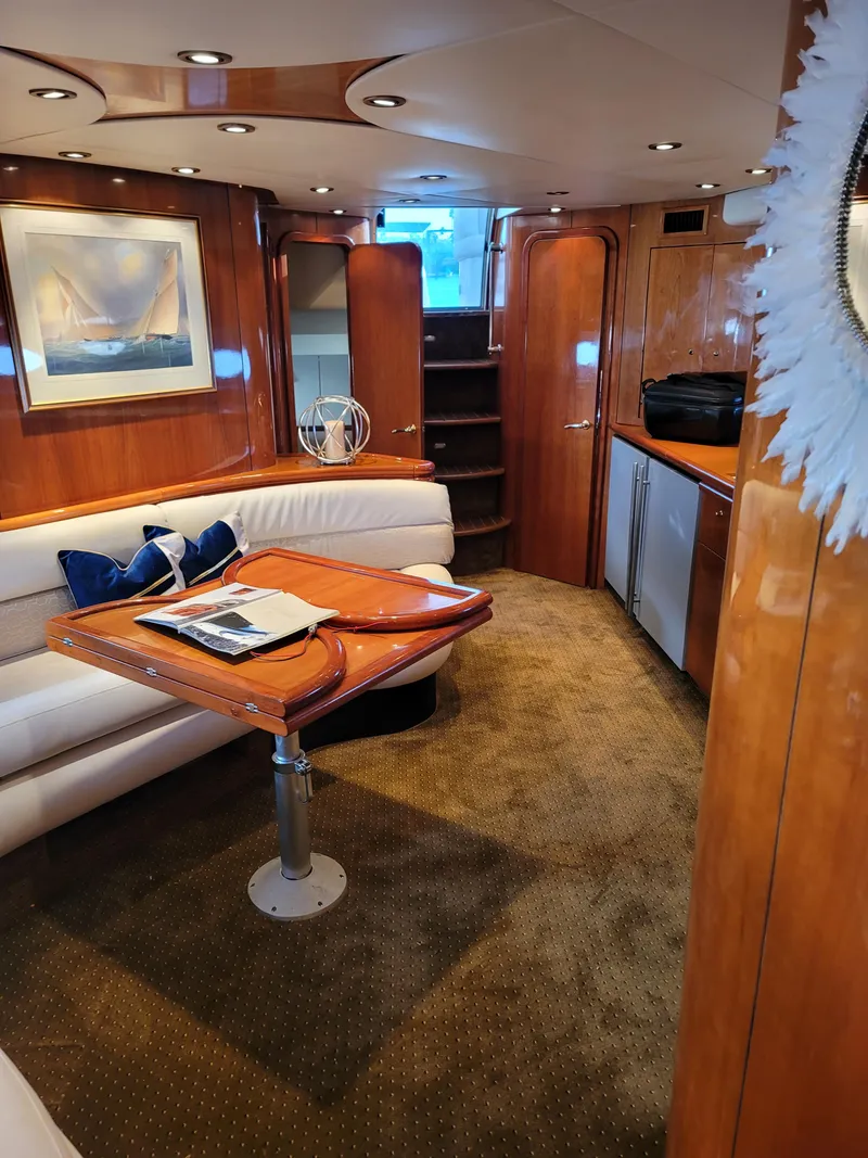 Slide: The Image of Luxurious interior of Sunseeker Predator 58 yacht, year 2000. - 23