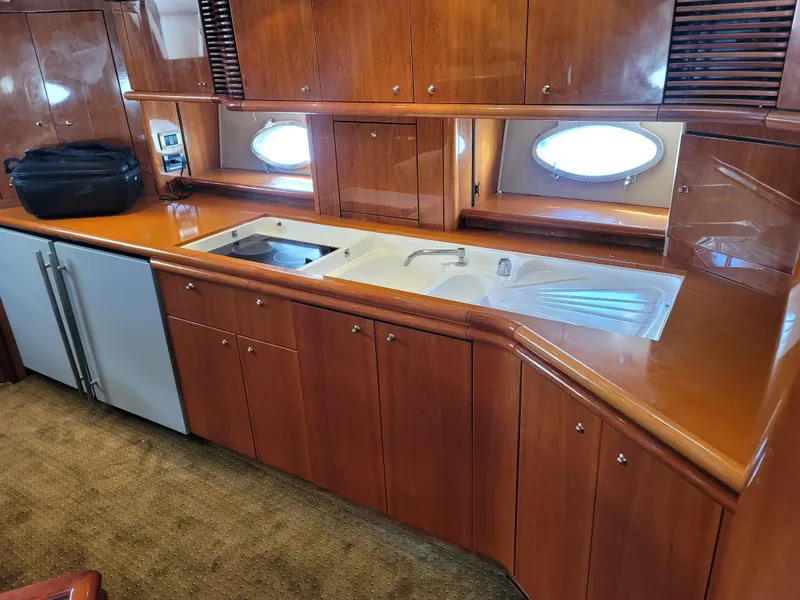 Slide: The Image of Interior of Sunseeker Predator 58 yacht kitchen, year 2000. - 24