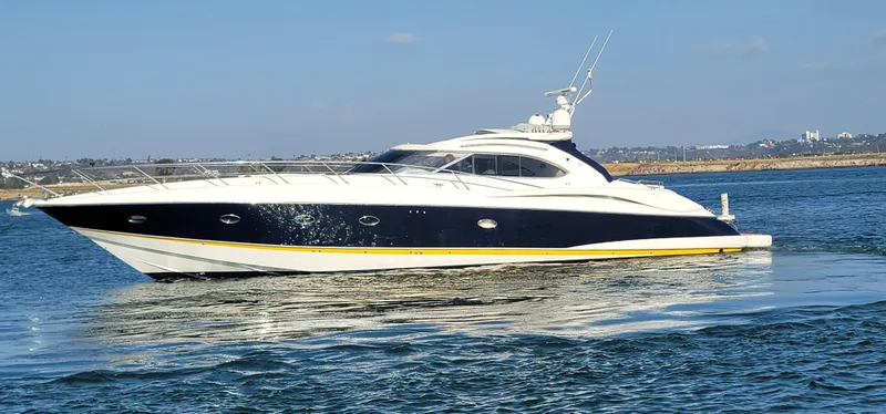 Slide: The Image of Sunseeker Predator 58 yacht from 2000 on calm waters. - 6