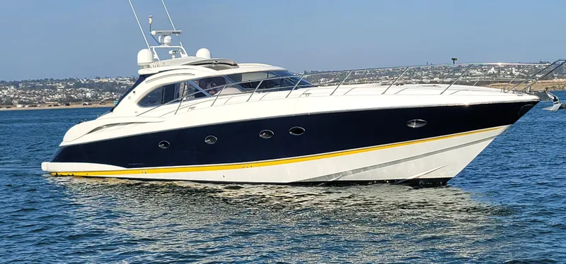 The Image of 2000 Sunseeker Predator 58 yacht on the water. - 0