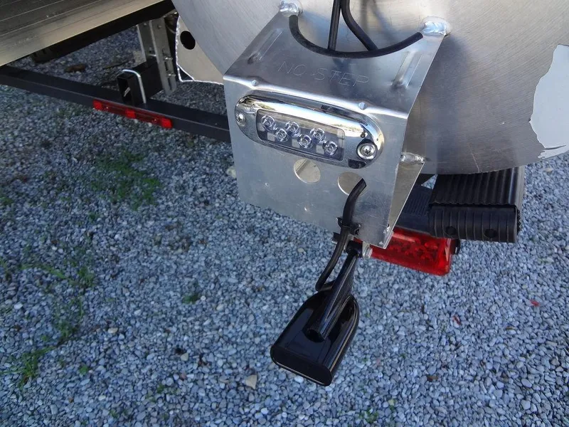 Slide: The Image of 2023 Berkshire 25RFX STS 3.0+ boat detail with mounted light and wiring. - 11