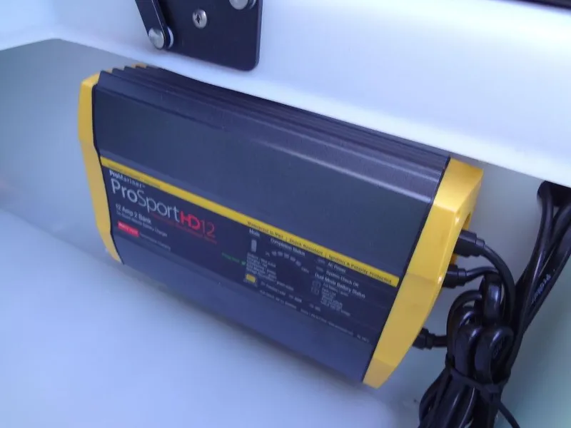 Slide: The Image of ProSport HD12 battery charger in a 2023 Berkshire 25RFX STS 3.0+ boat. - 45