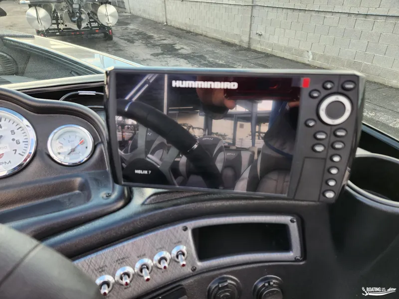 Slide: The Image of 2023 Lund 1775 Crossover XS dashboard with Humminbird Helix 7 fish finder. - 6