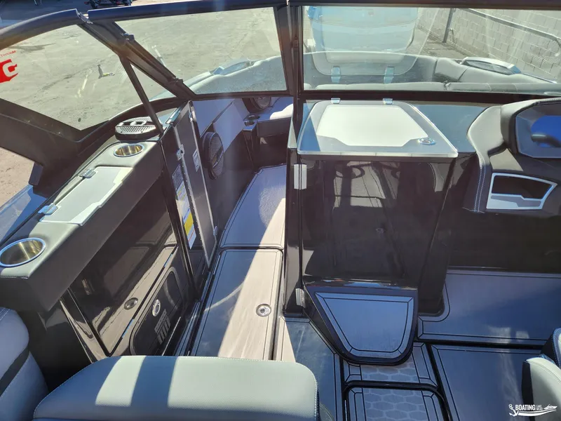 Slide: The Image of 2023 MasterCraft X26 boat interior with sleek design and modern features. - 7