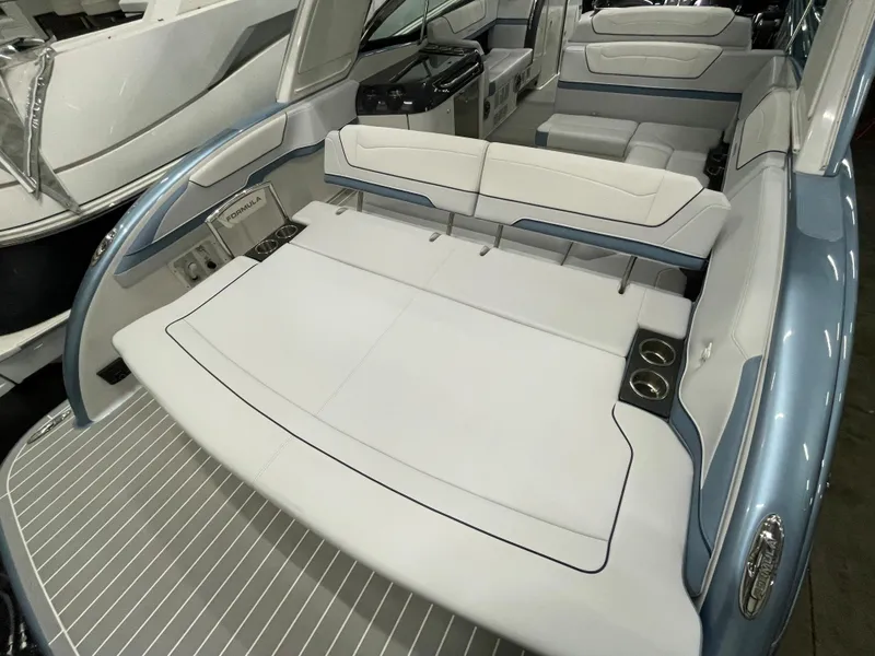 Slide: The Image of 2022 Formula 350 Crossover Bowrider interior with spacious seating and modern design. - 14