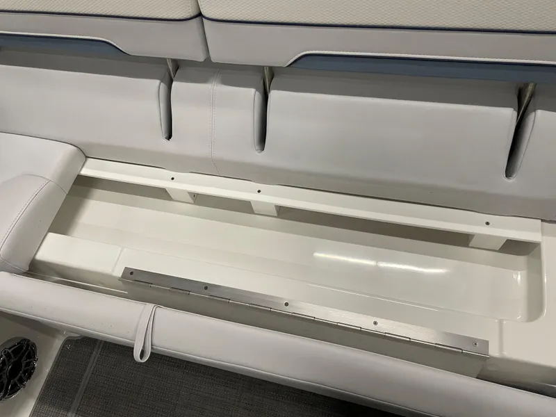 Slide: The Image of 2022 Formula 350 Crossover Bowrider under-seat storage compartment. - 22