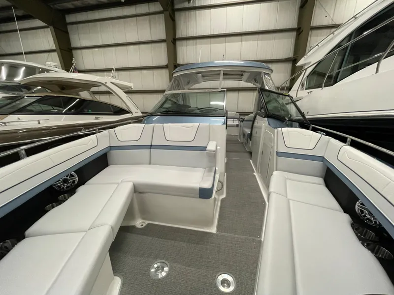 Slide: The Image of 2022 Formula 350 Crossover Bowrider interior, featuring spacious seating and modern design. - 46