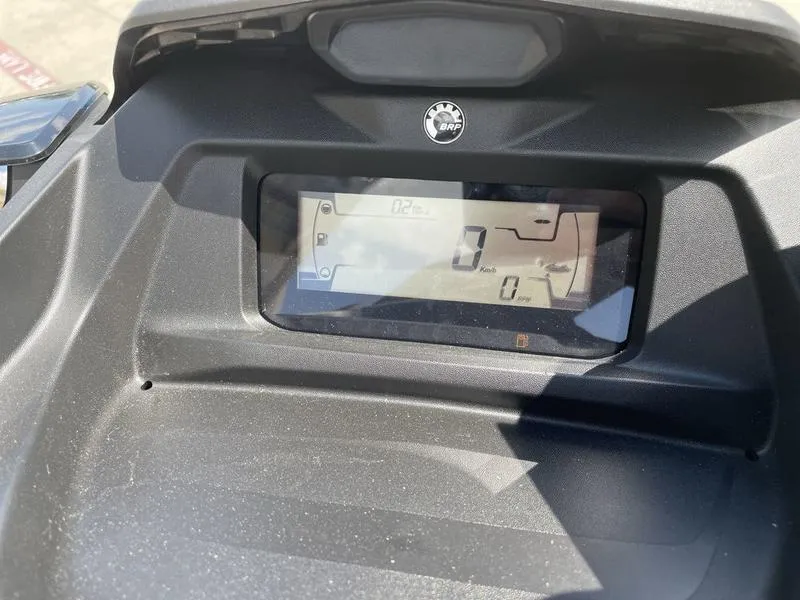 Slide: The Image of 2022 Sea-Doo FISH PRO dashboard display with digital screen. - 5