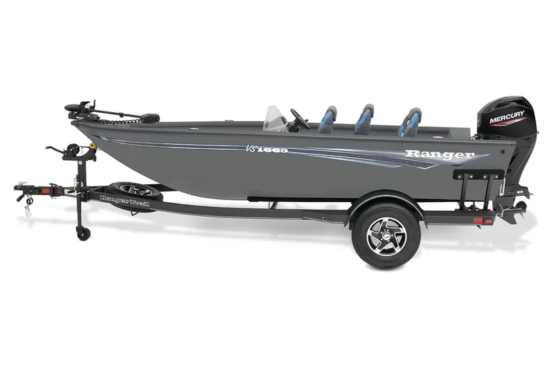 Slide: The Image of 2023 Ranger VS1665SC fishing boat with Mercury outboard motor. - 3