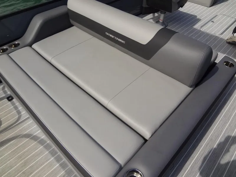 Slide: The Image of 2023 Berkshire 24UL CTS 3.0 boat seat, gray upholstery, sleek design. - 23