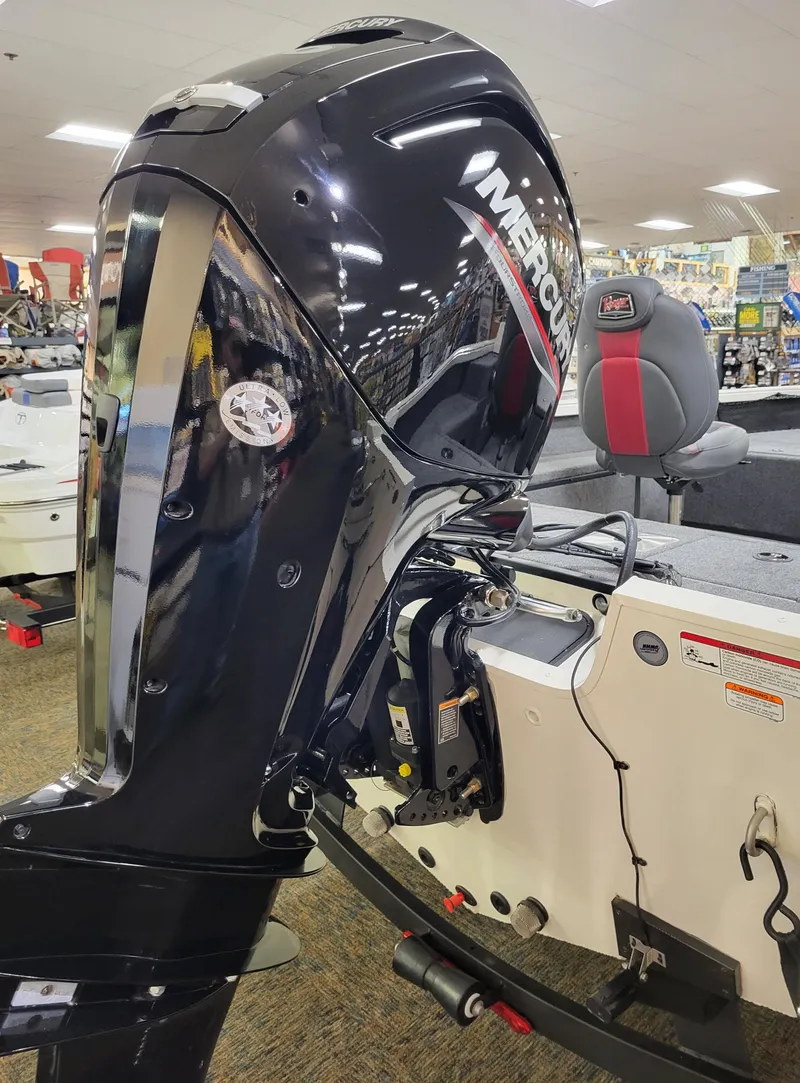 Slide: The Image of 2023 Ranger VS1682SC Angler boat with Mercury engine on a trailer. - 5