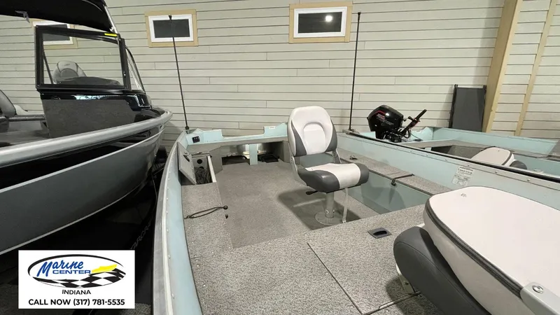 Slide: The Image of 2023 Starcraft ANGLER PATRIOT 16 TL boat interior at Marine Center Indiana. - 3