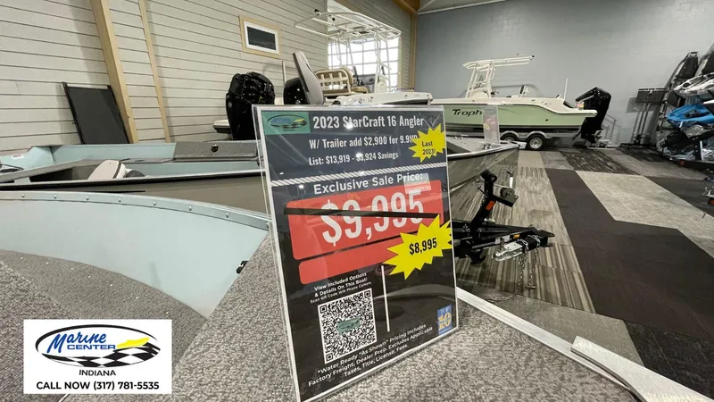 Slide: The Image of 2023 Starcraft Angler Patriot 16 TL boat on sale at Marine Center Indiana. - 6