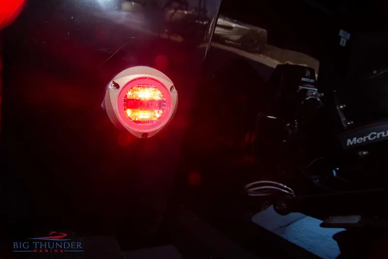 Slide: The Image of 2023 Monterey M6 boat rear light and MerCruiser engine at Big Thunder Marine. - 13