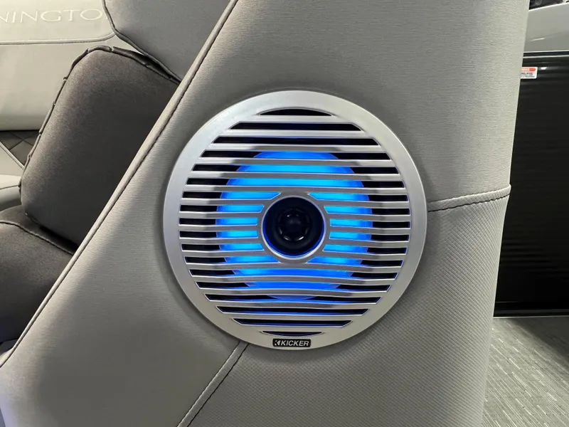 Slide: The Image of Illuminated speaker on 2023 Bennington 22SXSRC boat interior. - 15