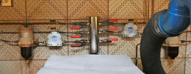 Slide: The Image of Engine room of a 1987 Jefferson 42 Sundeck Motor Yacht. - 26