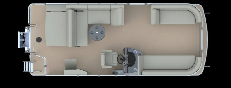 Slide: The Image of Top view of 2023 Godfrey SWEETWATER 2286 SFL pontoon boat layout. - 12