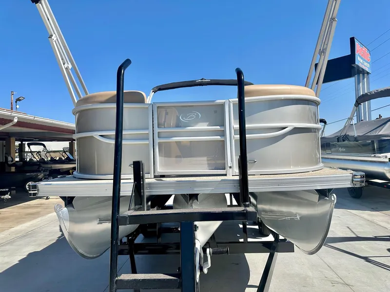 Slide: The Image of 2023 Barletta Cabrio 20Q pontoon boat with 150HP Mercury engine. - 10