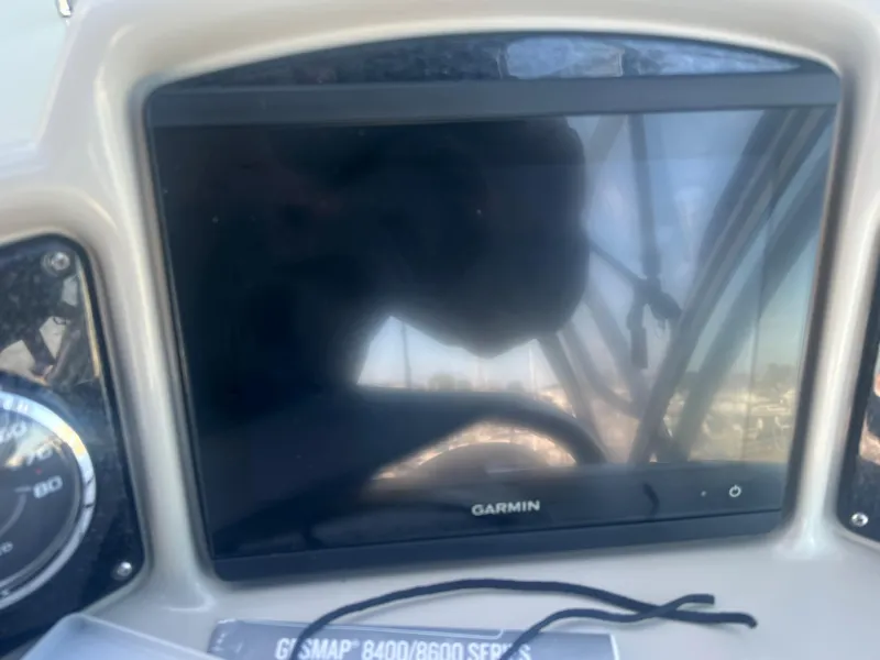 Slide: The Image of Garmin GPS display on 2005 Sea Ray 270 Amberjack boat dashboard. - 37