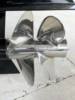 Slide: The Image of Stainless steel propeller of a 2005 Sea Ray 270 Amberjack boat. - 8