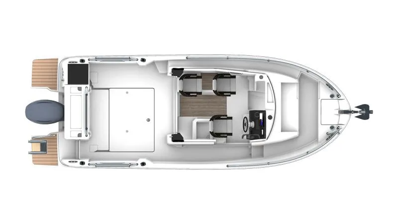 Slide: The Image of Top view of 2023 Jeanneau NC 695 Sport S2 boat layout. - 28