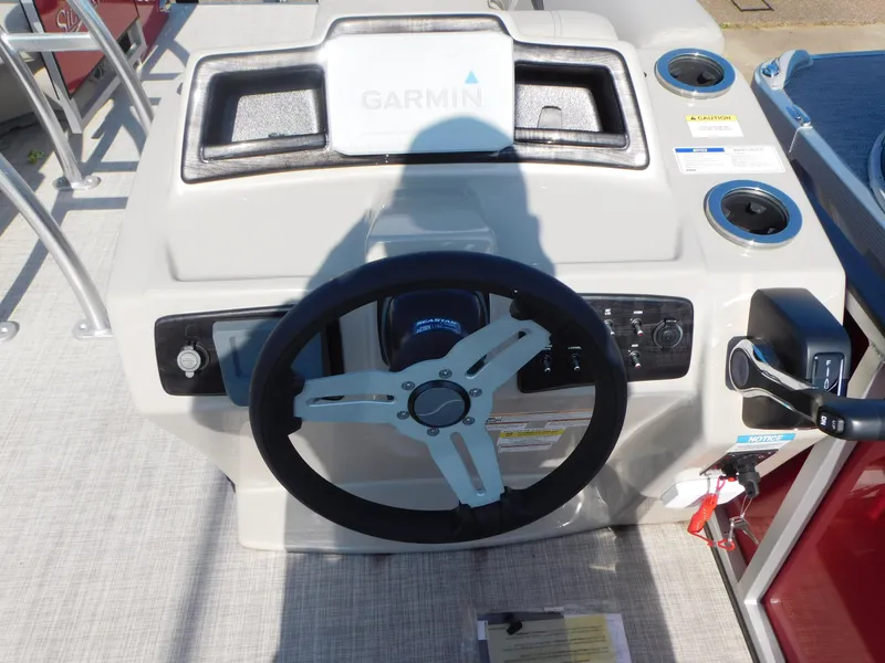 Slide: The Image of 2023 Silver Wave 2210 SW3 RLP boat dashboard with Garmin navigation system. - 7