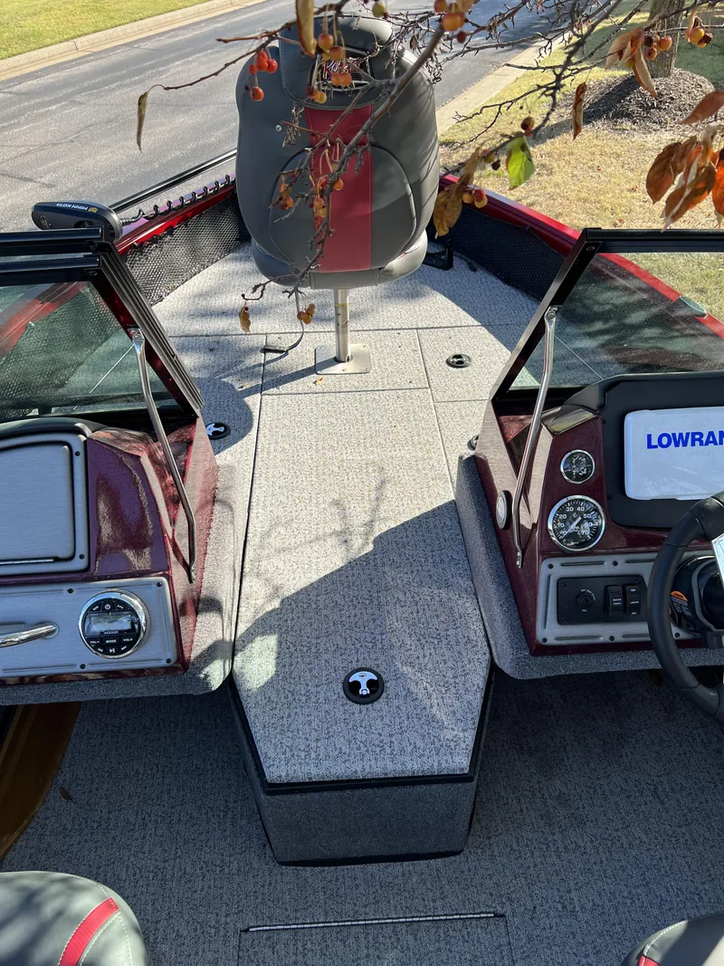 Slide: The Image of 2023 Ranger VS1782SC Angler boat interior with Lowrance electronics. - 6
