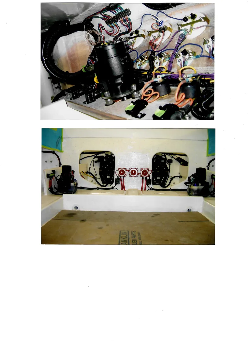 Slide: The Image of 1971 Magnum Sport engine compartment with wiring and components. - 28