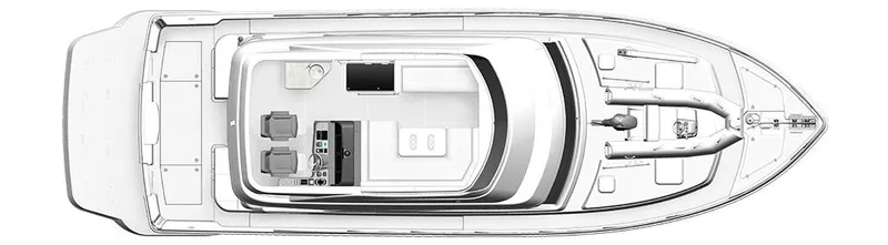 Slide: The Image of Top view layout of 2024 Riviera 46 Sports Motor Yacht. - 38