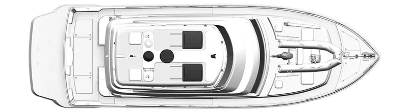 Slide: The Image of Top view of 2024 Riviera 46 Sports Motor Yacht layout. - 39