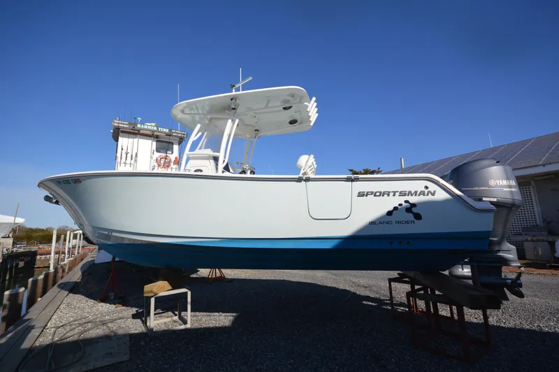 The Image of 2015 Sportsman 25 Center Console boat on dry dock. - 0