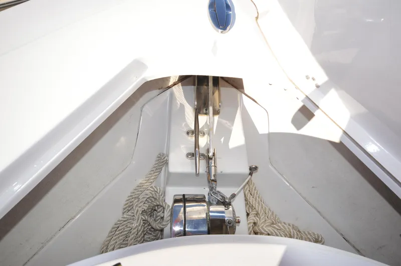 Slide: The Image of Anchor compartment of a 2015 Sportsman 25 Center Console boat. - 6