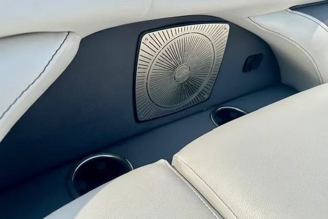 Slide: The Image of 2022 Barletta Corsa 21QC interior with speaker and cup holders. - 31