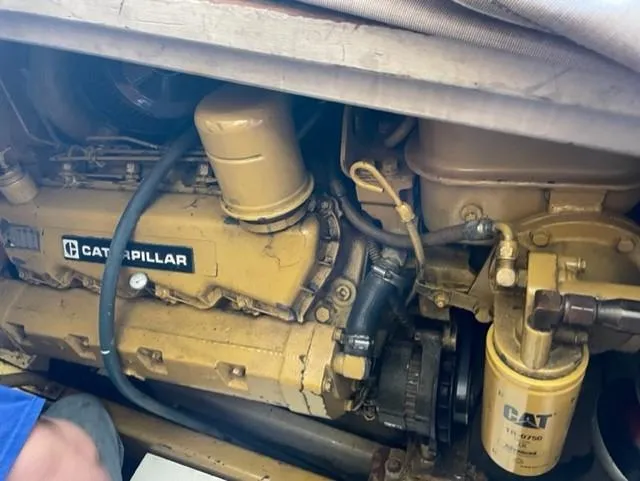 Slide: The Image of 1986 Viking 41 boat engine with Caterpillar components. - 37