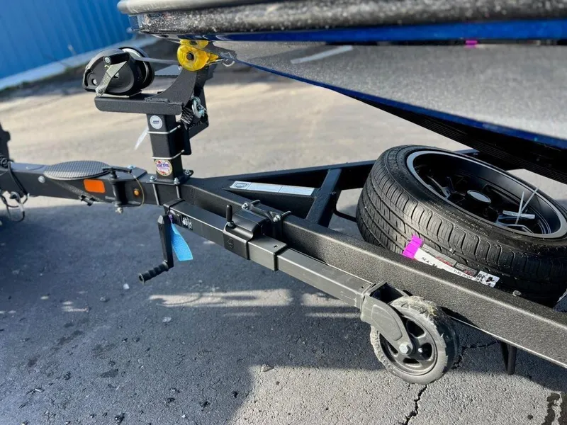 Slide: The Image of 2023 Nitro Z20 Pro boat trailer with spare tire and hitch. - 12