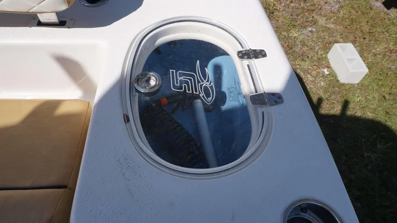 Slide: The Image of Livewell compartment on a 2023 Sea Chaser 20 HFC boat. - 17
