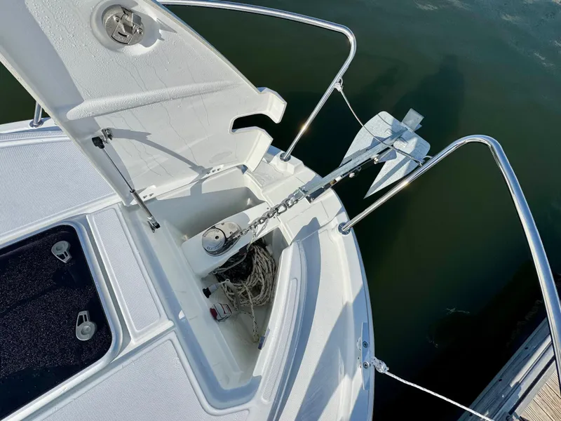 Slide: The Image of 2025 Beneteau Antares 8 boat anchor system, featuring a sleek design and sturdy construction. - 12